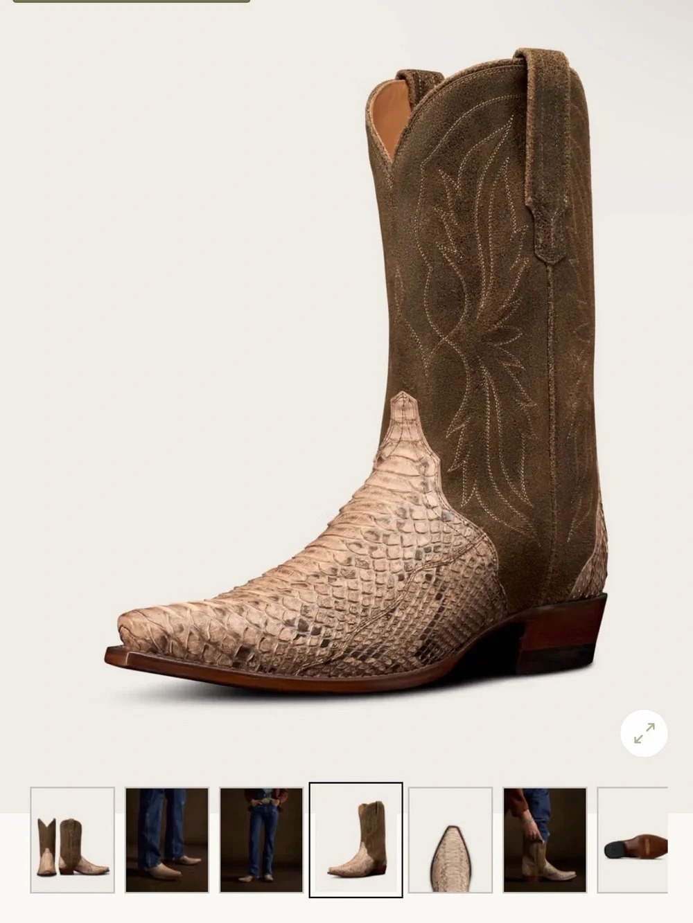 Tecovas The Garrett Invasive Python Color Mangrove Limited Edition - 12.5 D
